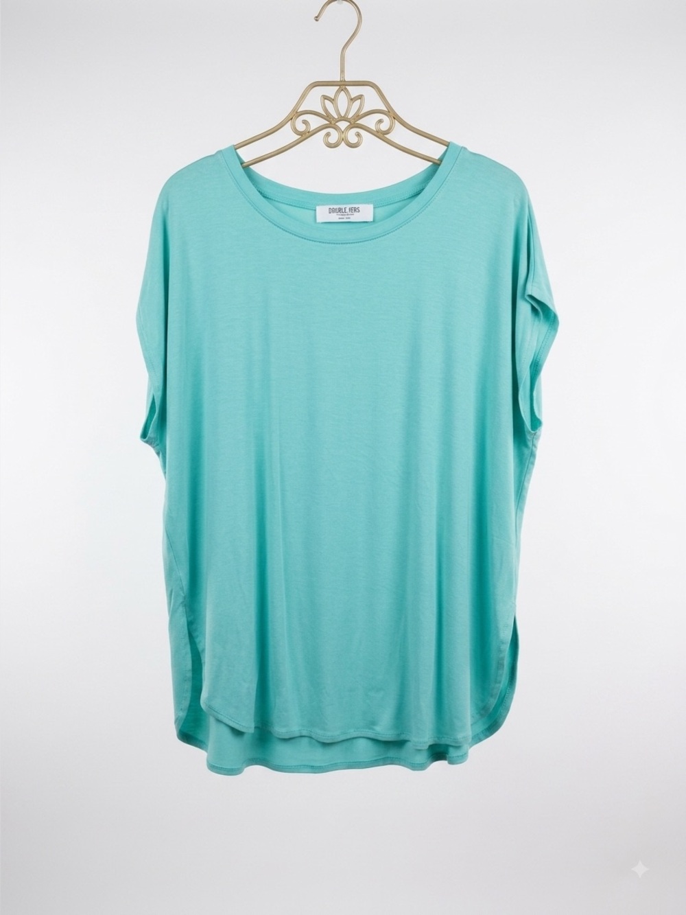 Double Zero lightweight rayon tunic light teal size Medium